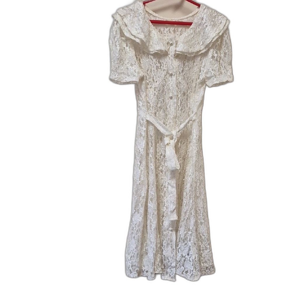 Speechless Girls White Lace Sailor Collar Size 7 Flower Girl First Communion